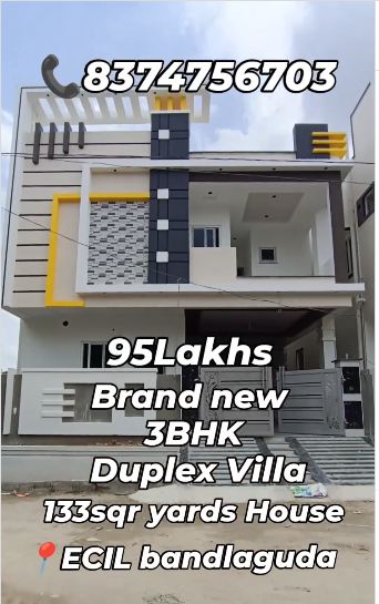 East facing 3bhk Duplex villa for sale in hyderabad bandlaguda