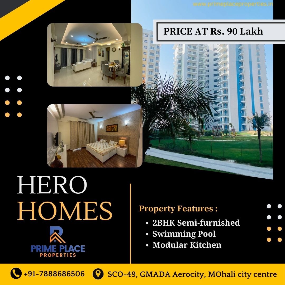 2 BHK Semi-Furnished Apartments Flats for sale in Mohali