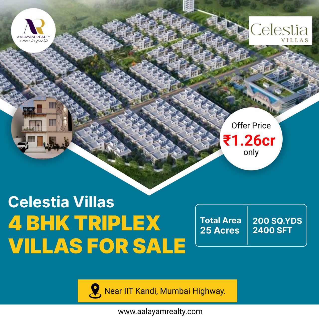 4 BHK Triplex Villas For Sale In Kandi Saga Reddy