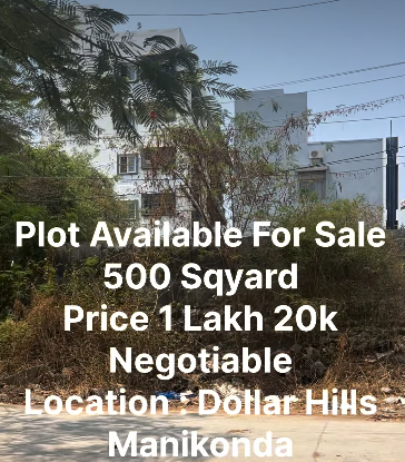 500 Sq. Yard Plot For Sale Manikonda Hyderabad