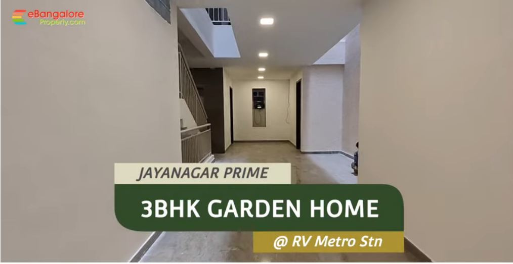 3BHK Gardan Home flats for sale at Jayanagar in Bangalore 