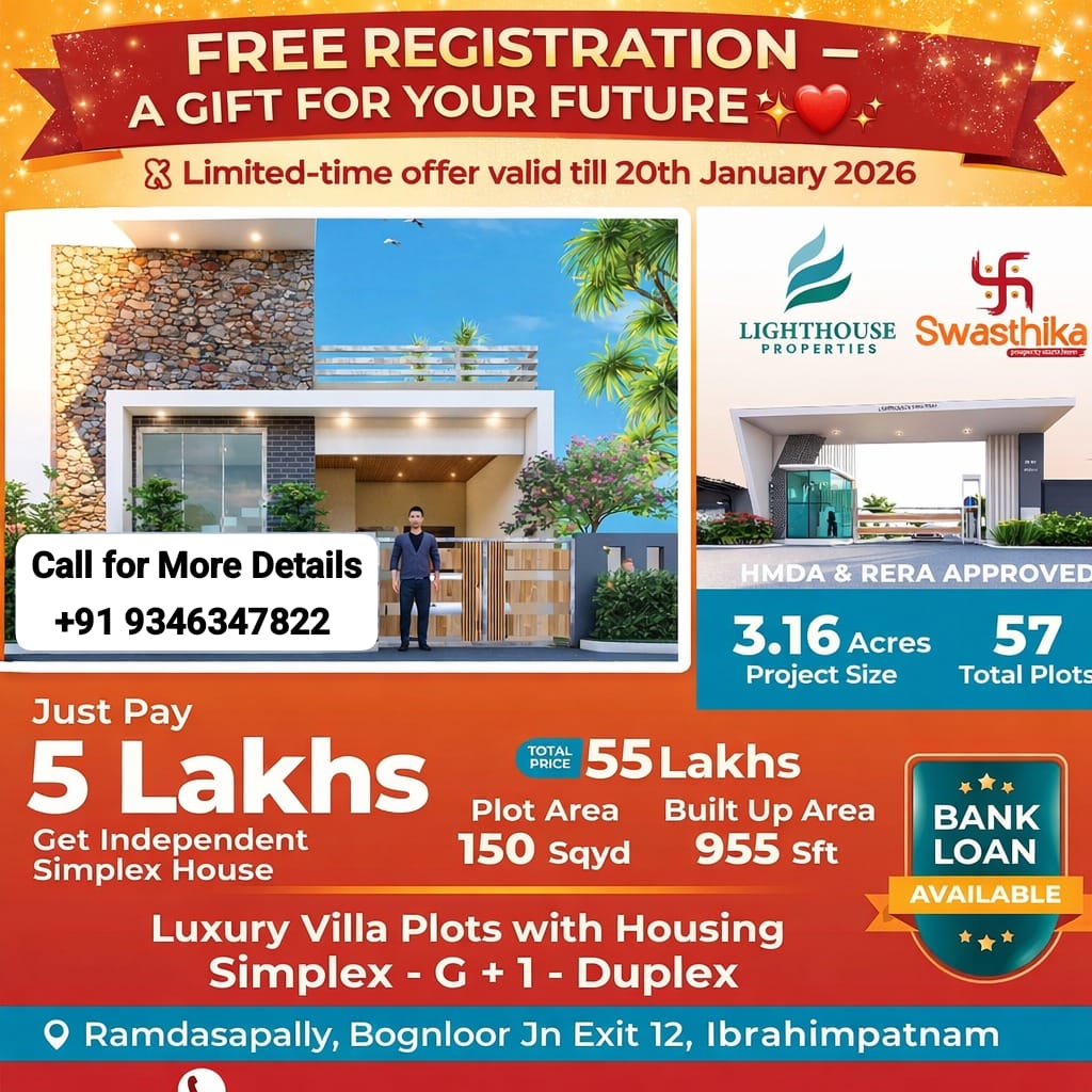 HMDA & RERA Approved Open Plots for Sale near ORR Ramdaspally Adibatla