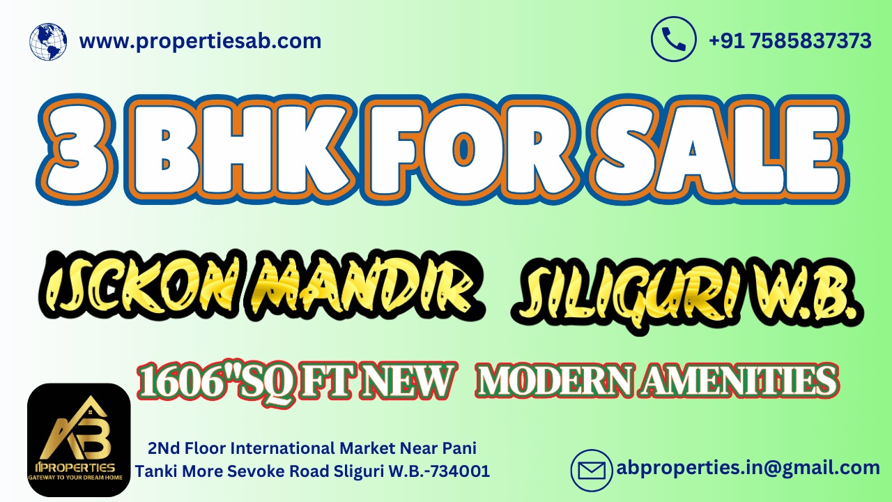 3 BHK FLAT FOR SALE AT ISCKON MANDIR SILIGURI