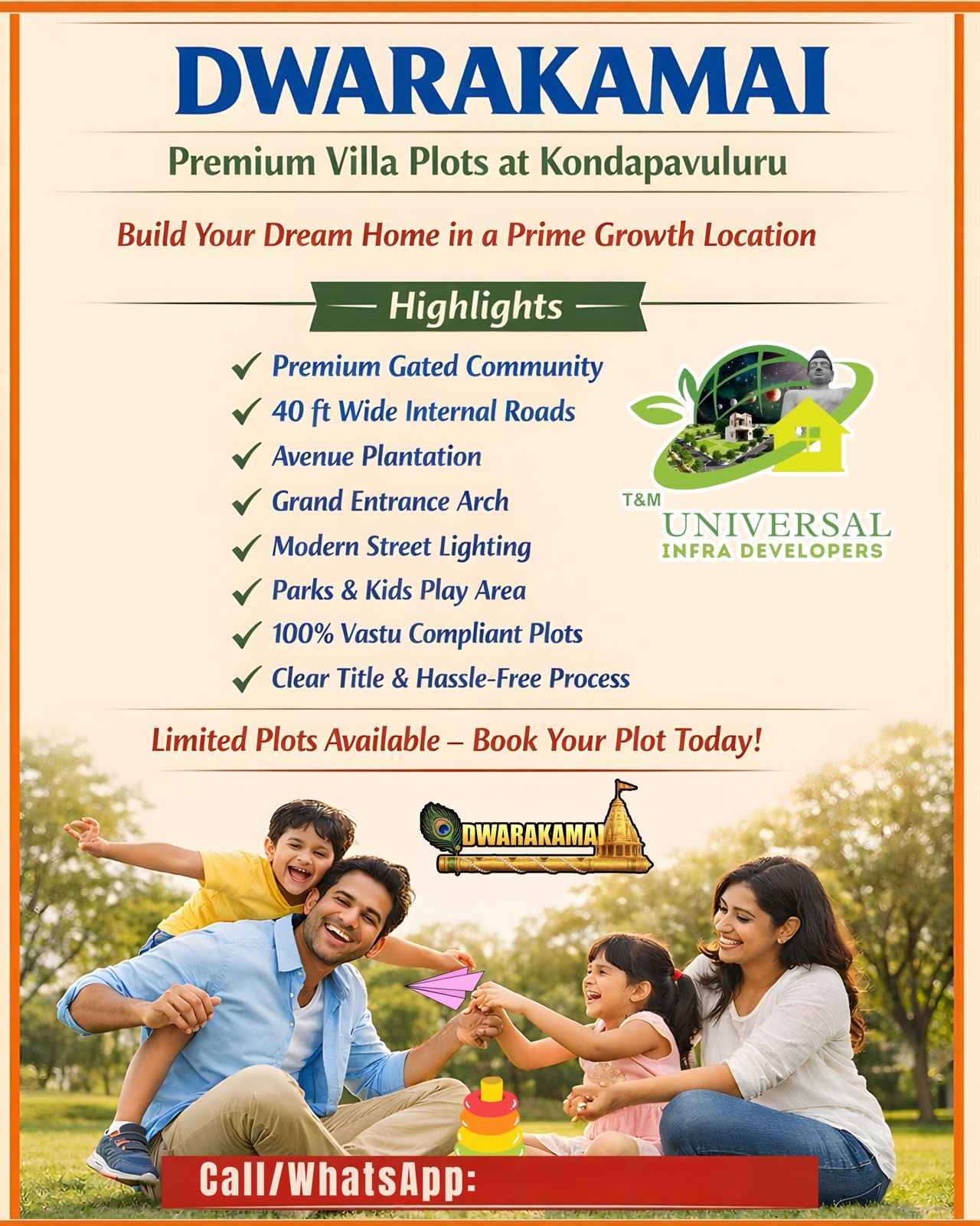 Open Plots For Sale At Kondapavuluru Khamma