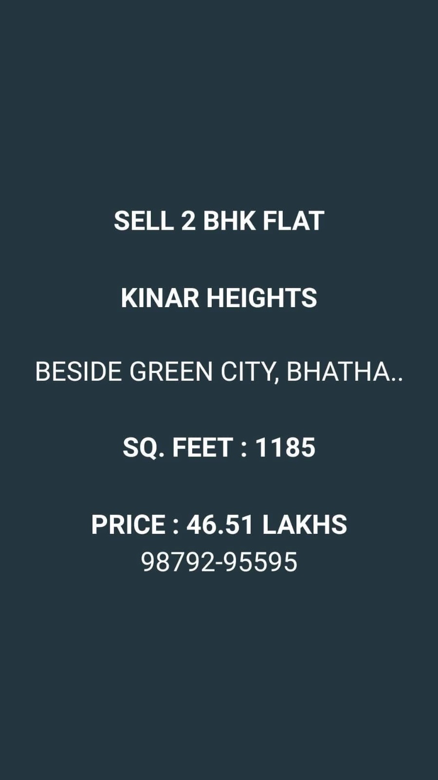 2BHK Flat For Sale at Kinar Heights, Bhatha, Surat
