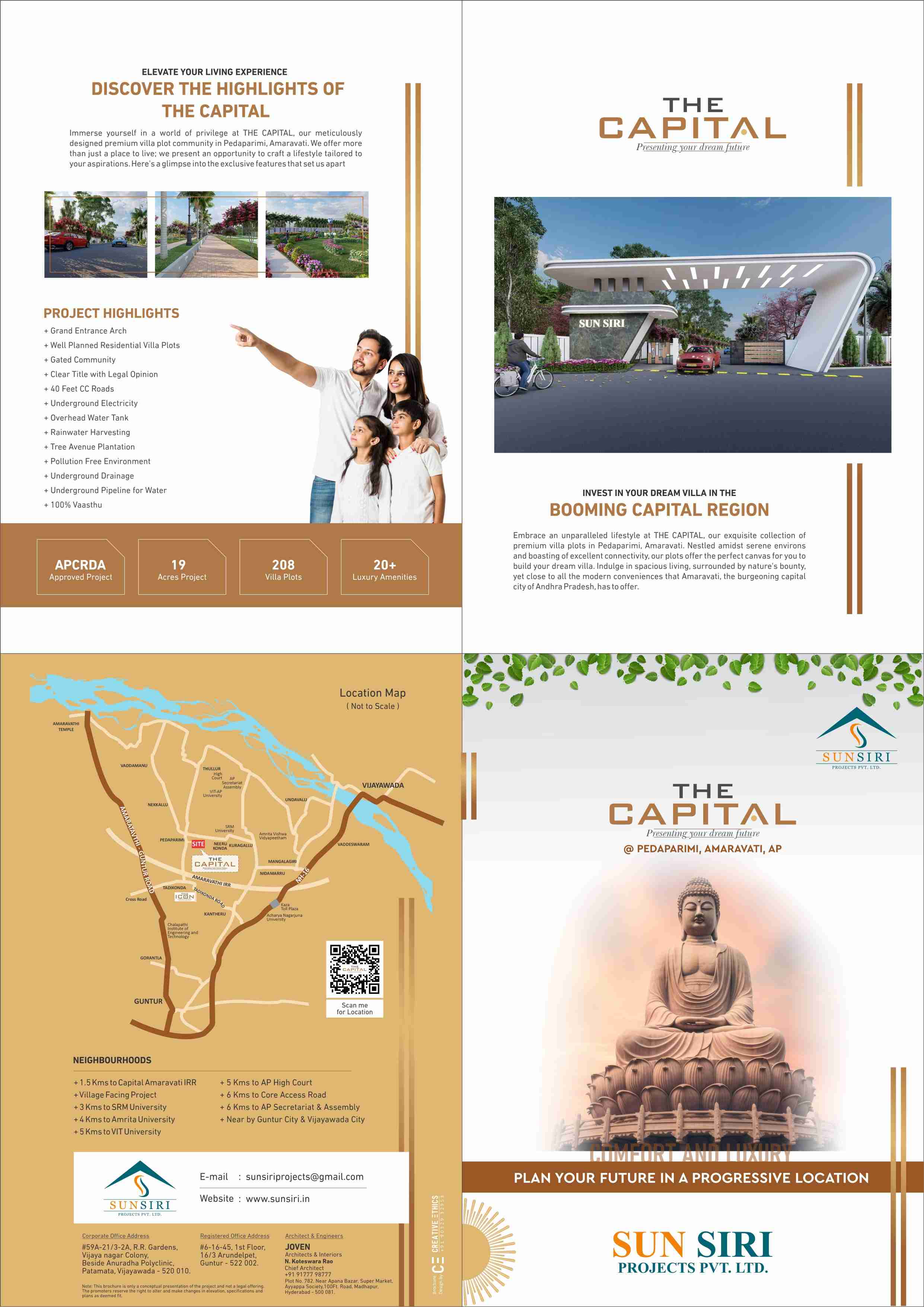 Gated Community Residential  Villa Plots For Sale In Pedapermi  Amaravati