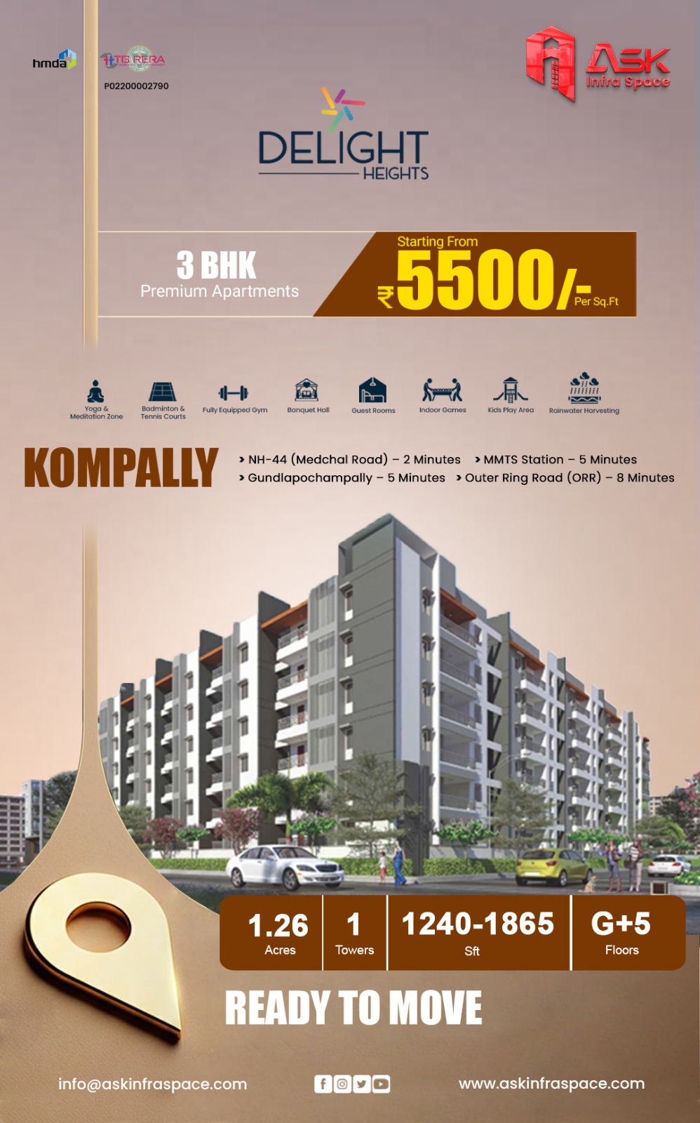 Apartments / Flats for Sale in Miyapur, Hyderabad