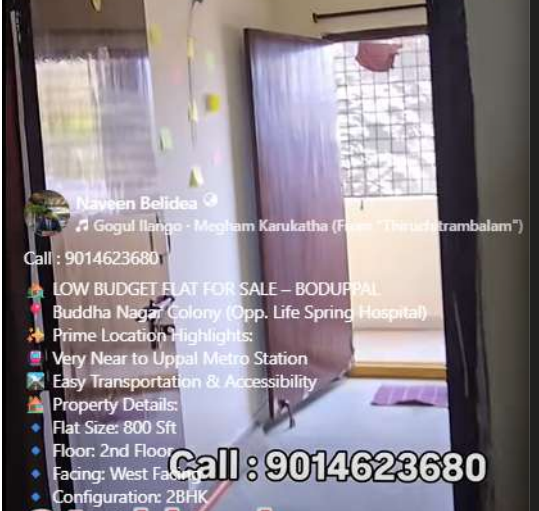 Flat For Sale At Buddha Nagar Colony Boduppal