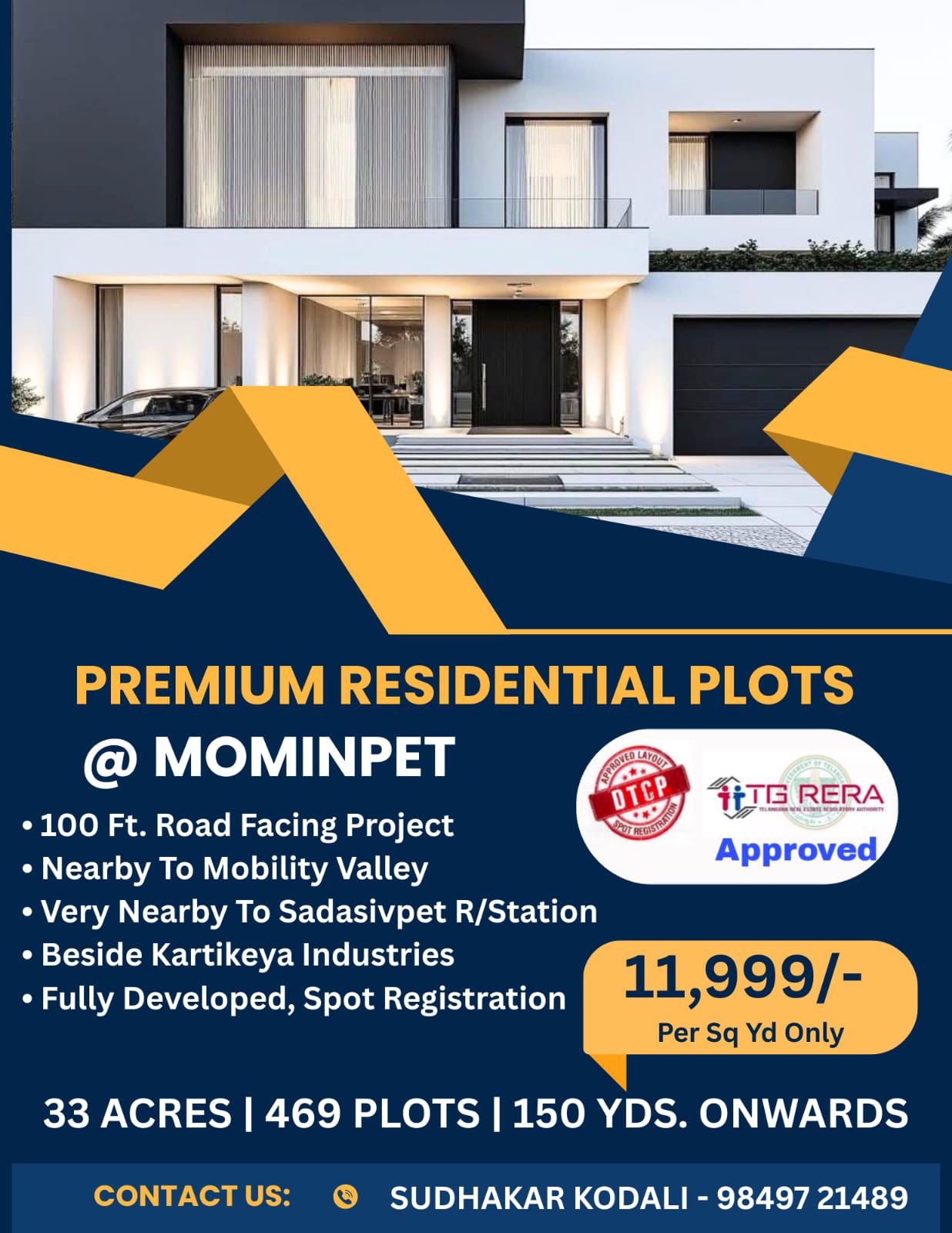 Premium Villa Plots For Sale @ Mominpet Vikarabad