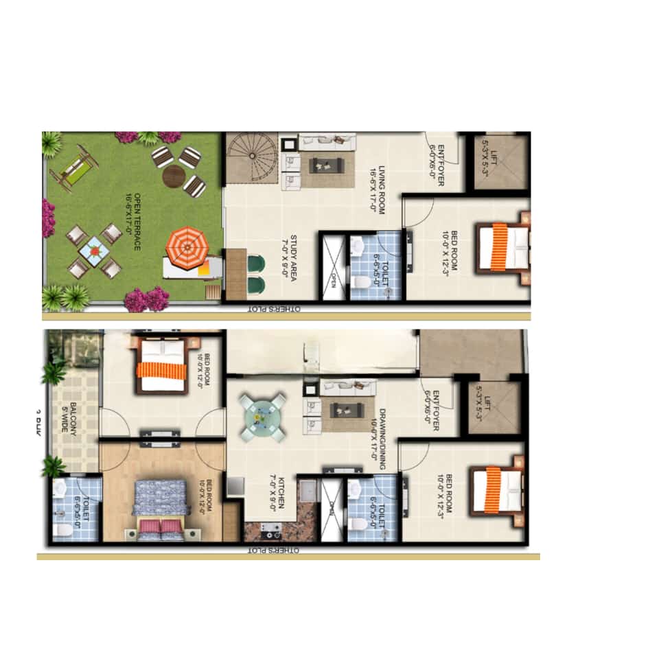 Spacious 4BHK Penthouse with Private Roof in Noida Extension