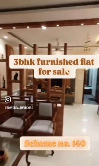 3 BHK Furnished Flat For Sale At Scheme No. 140 Indore