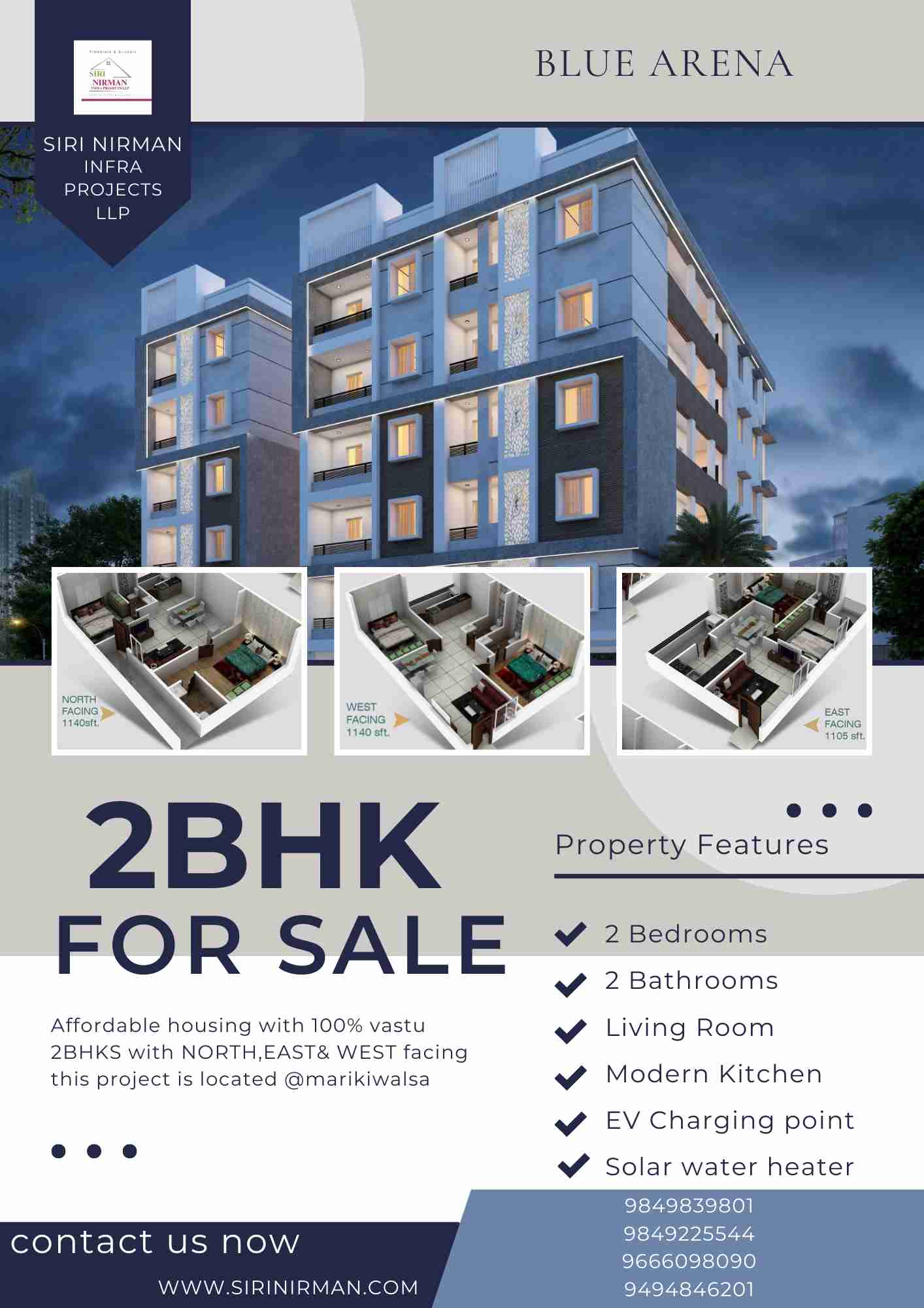 Luxurious 2 BHK Flats for Sale in Marikavalsa/Madhurawada