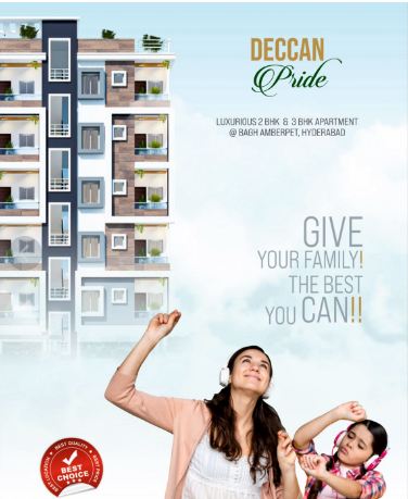 Luxurious 2BHK and  3BHK  Flats for Sale in Deccan Pride at Bagh Amberpet, Hyderabad