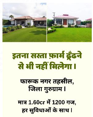Farm Plots for Sale in VEDIC FARMS at FARUKH NAGAR, GURGAON