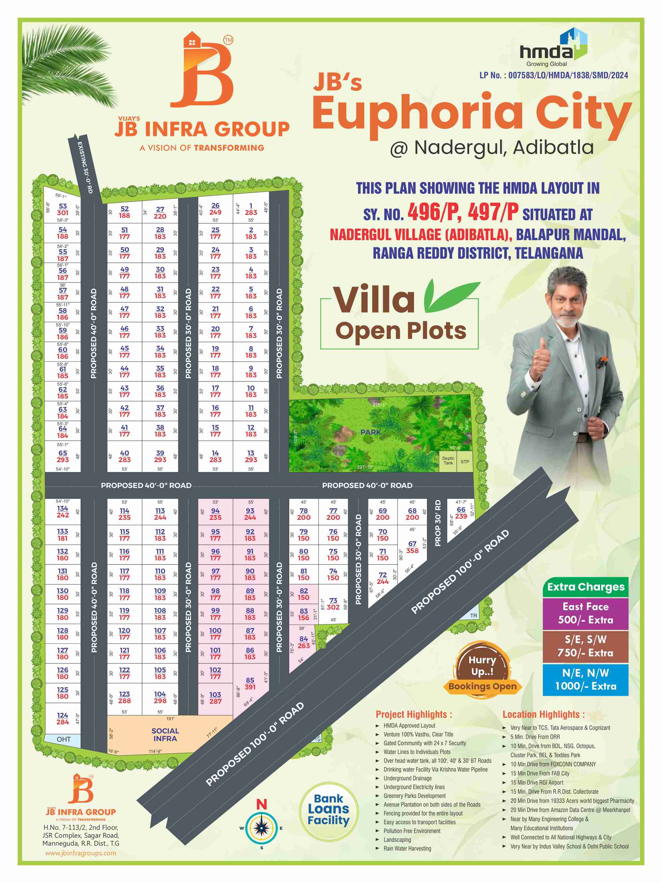 Open Plots For Sale At Nadergul Adibatla