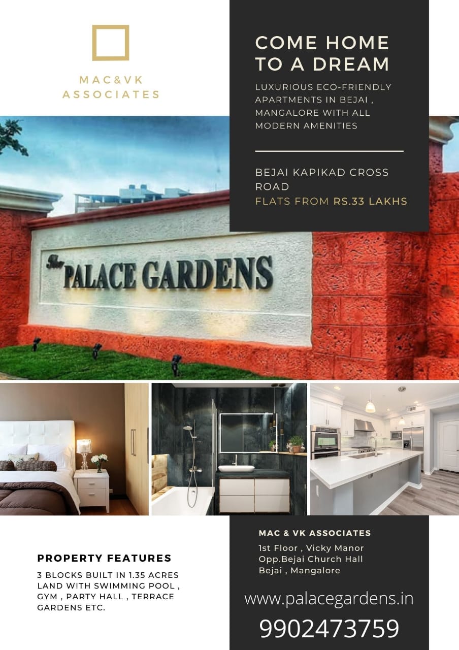 Palace Gardens flats for sale in mangalore