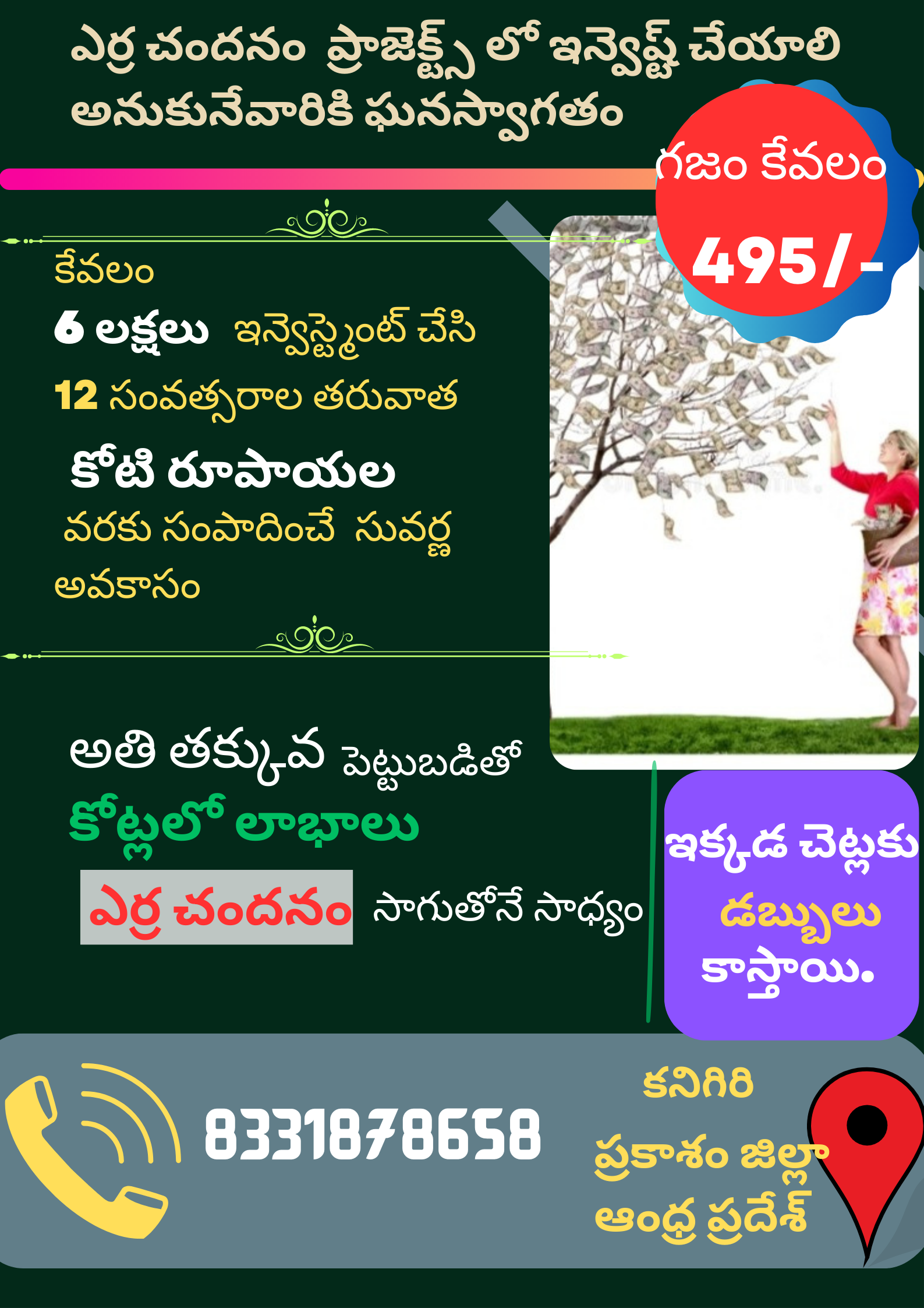 Red sandalwood farm Land's Investments 