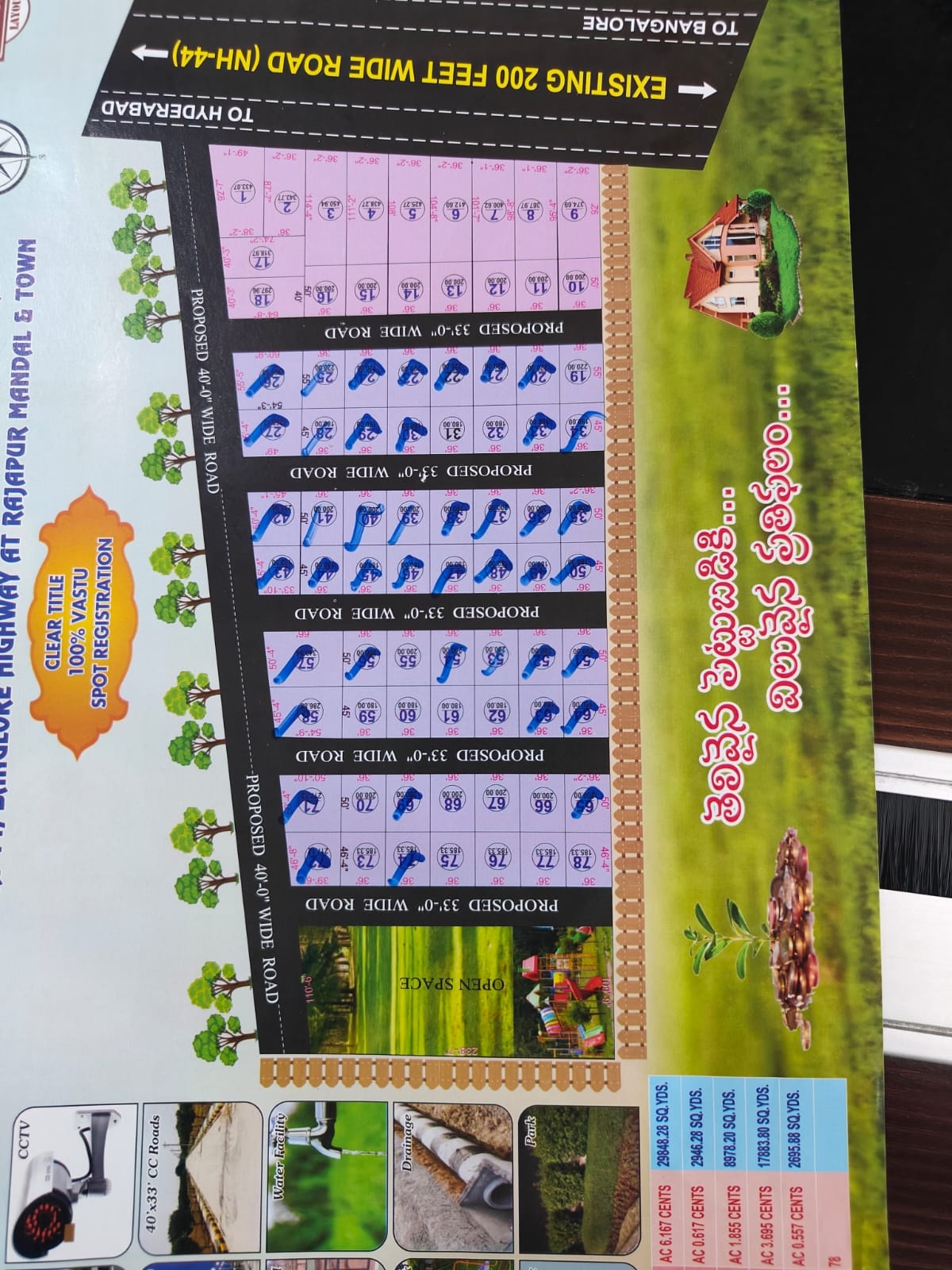 180 Sqy West Facing plot @ rajapur Banglore Highway Facing Venture