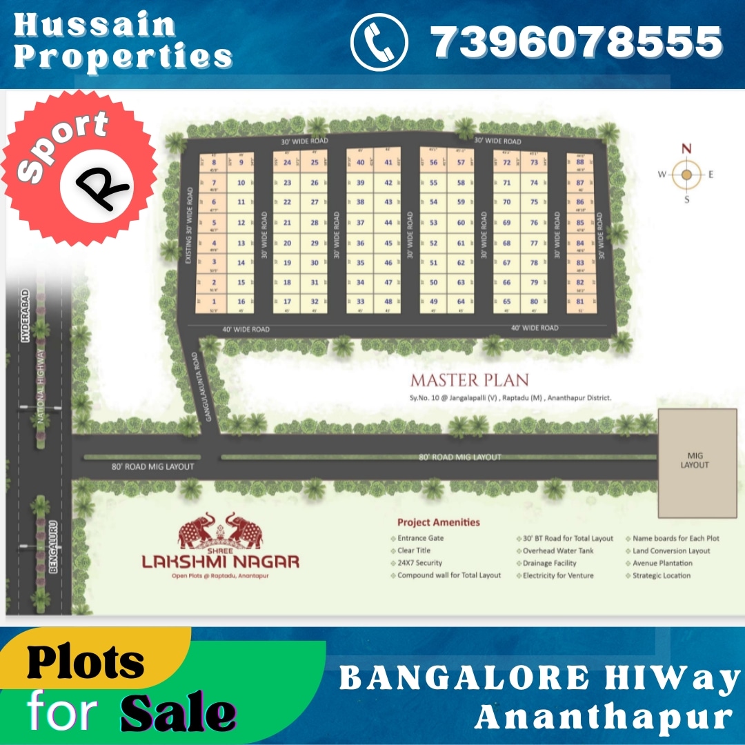 Plots for sale @Rapthadu , Bangalore Hiway, Ananthapur
