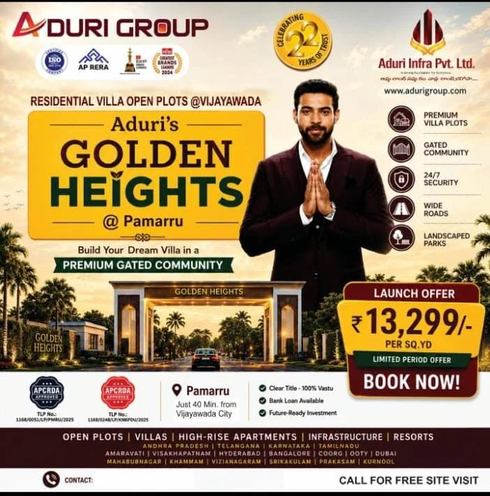 200 Square yards Open Plots in Pamarru, Pamarru