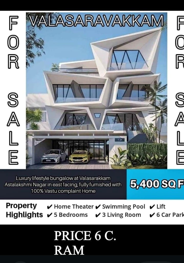Luxury Life Style Bungalow For Sale At Valasarakkam Chennai