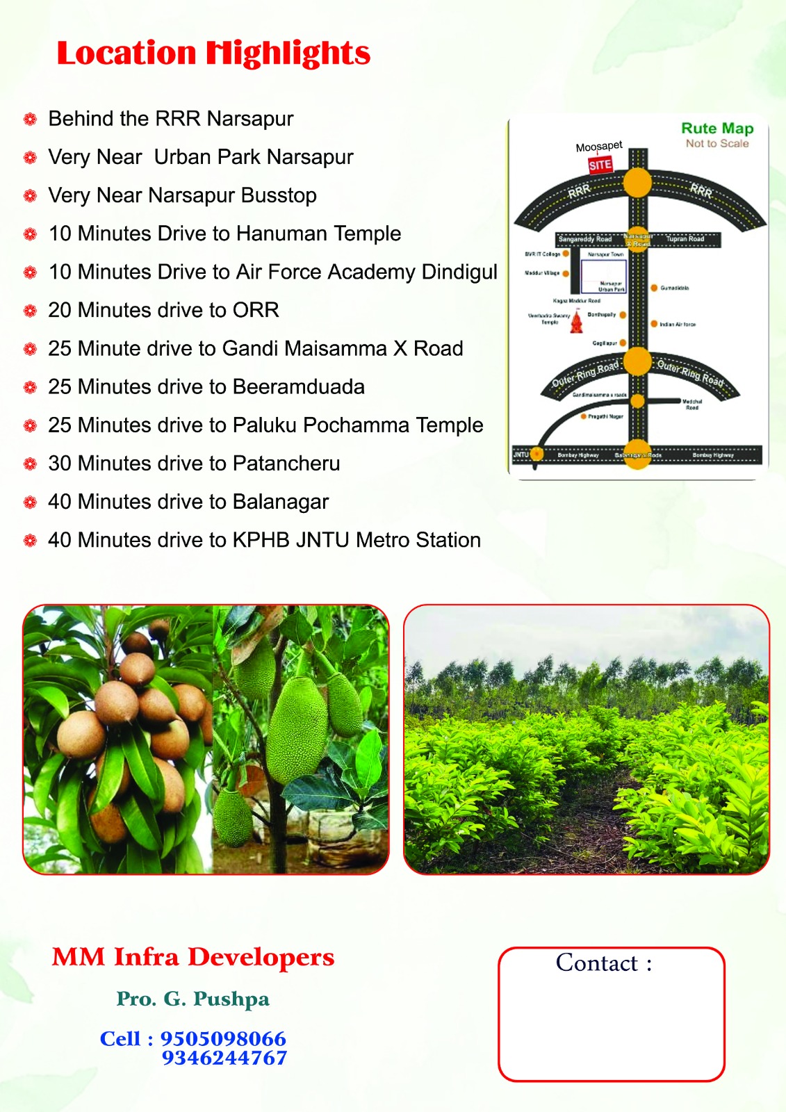 Prime  Land for Sale in Narasapur, Medak District