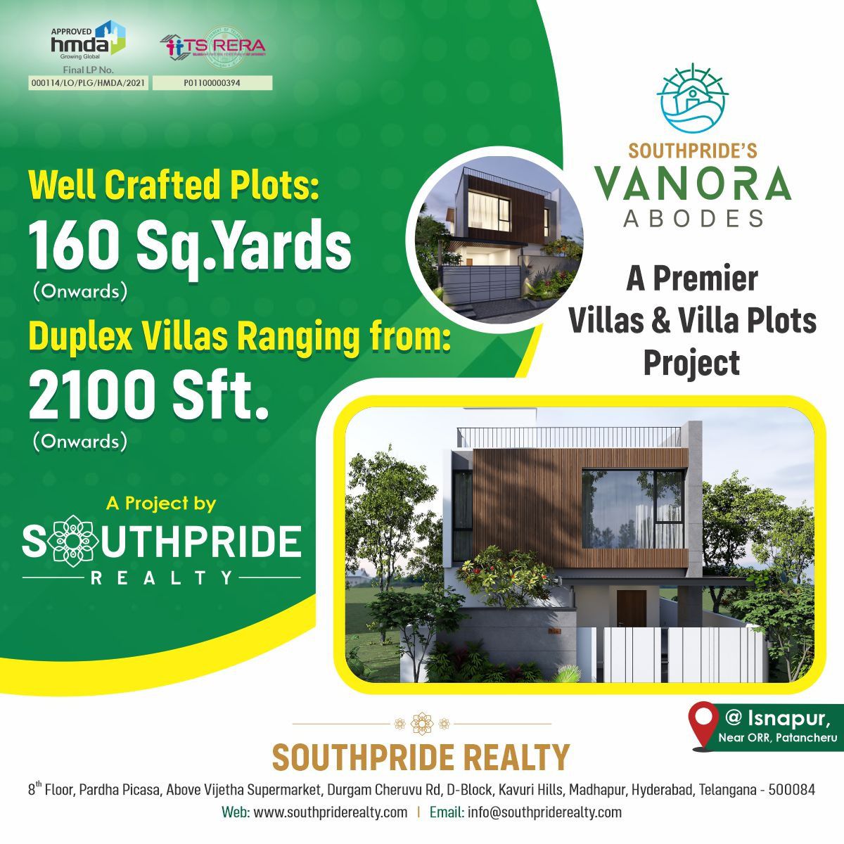 Southprides vanora abodes at isnapur 