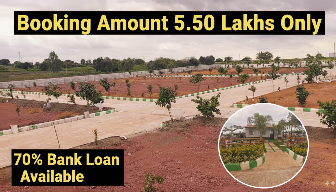 DTCP & RERA Approved Open Plots For Sale Near Mumbai Highway  Woxsen University 
