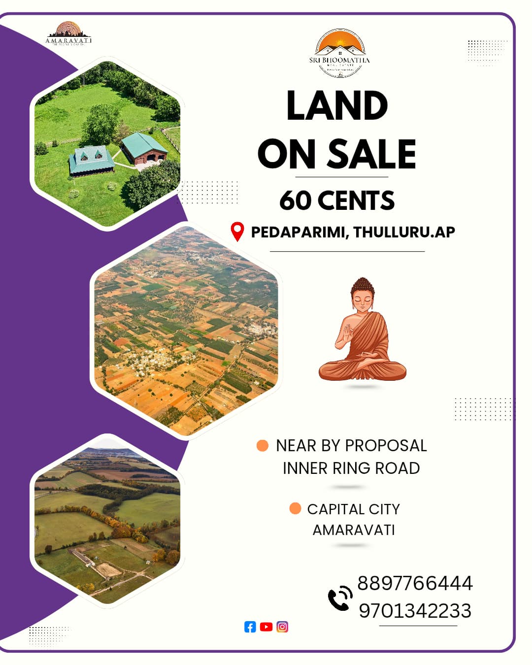 60 Cents land for sale At  Pedapermi Thulluru