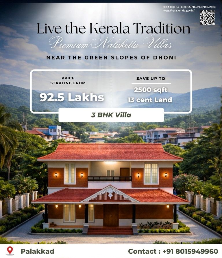 3 BHK Villa For Sale At Palakkad