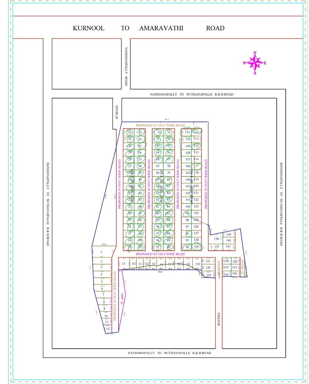 Open Plots For Sale at Nandikotkur - Kurnool