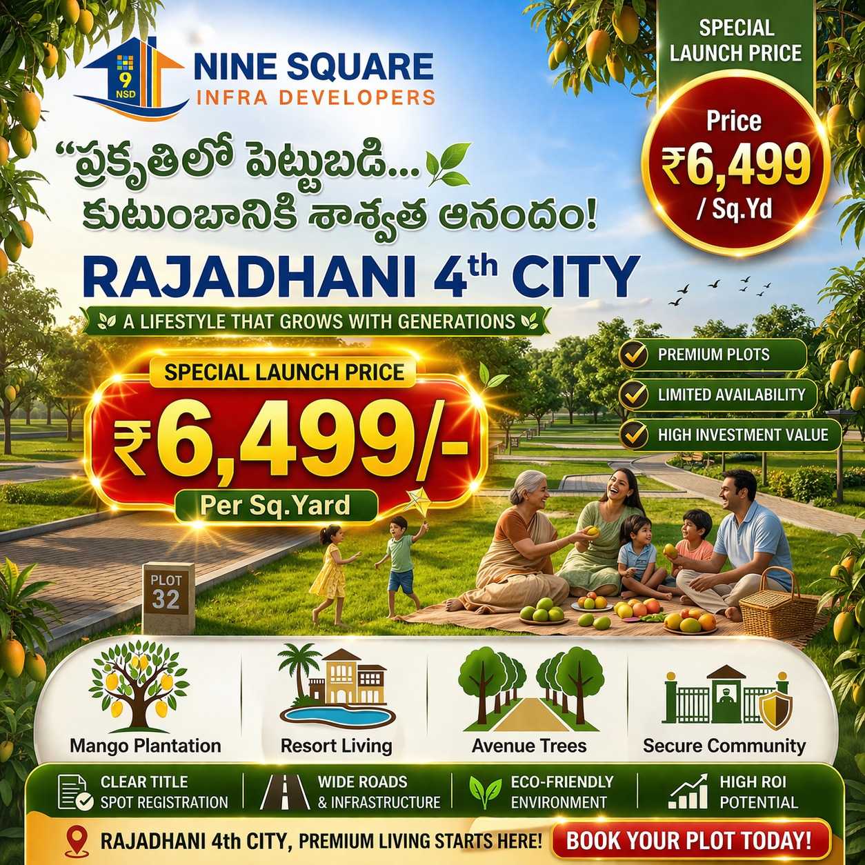 Farm Plots For Sale At Yacharam