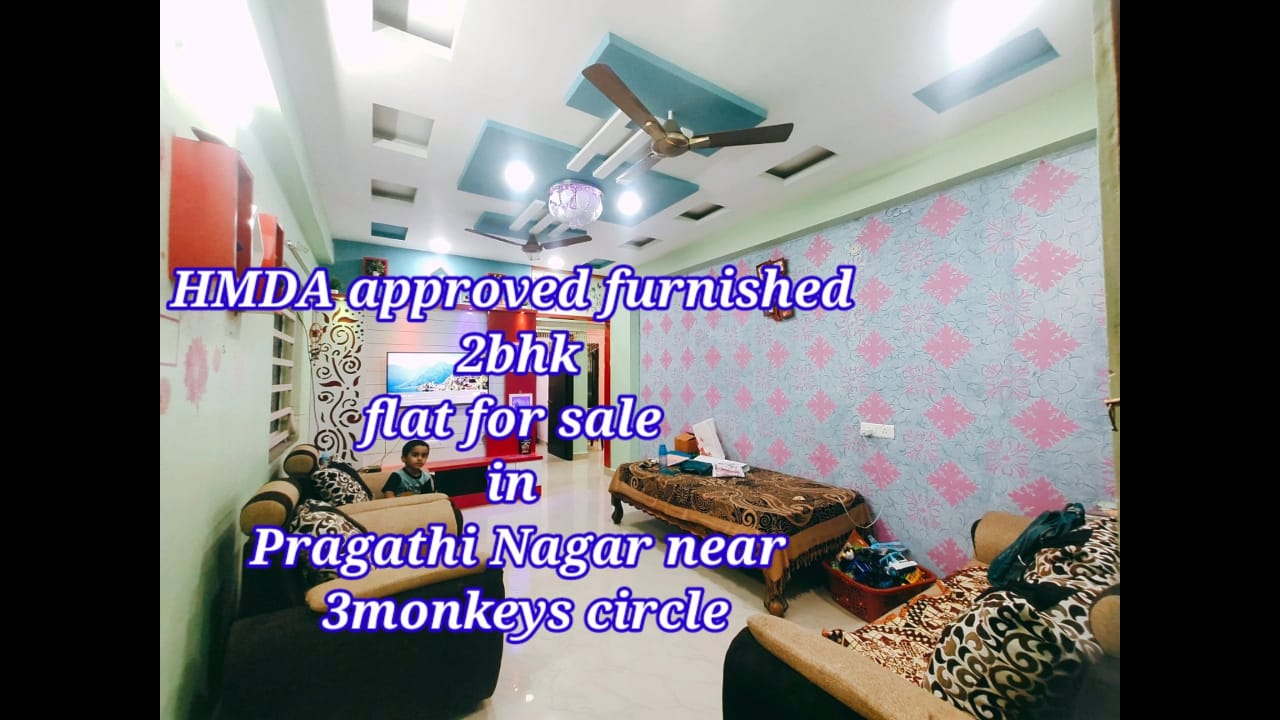 HMDA approved furnished 2bhk flat for sale at pargathi Nagar 