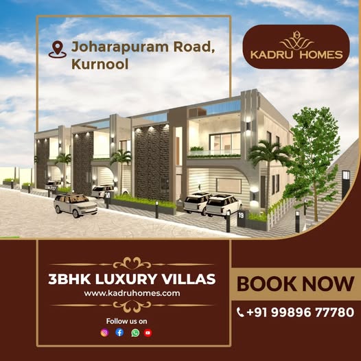 3BHK Residential Villas & Homes at Kadru Homes Kurnool
