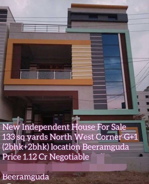 independent house G+1 for sale in Beeramguda