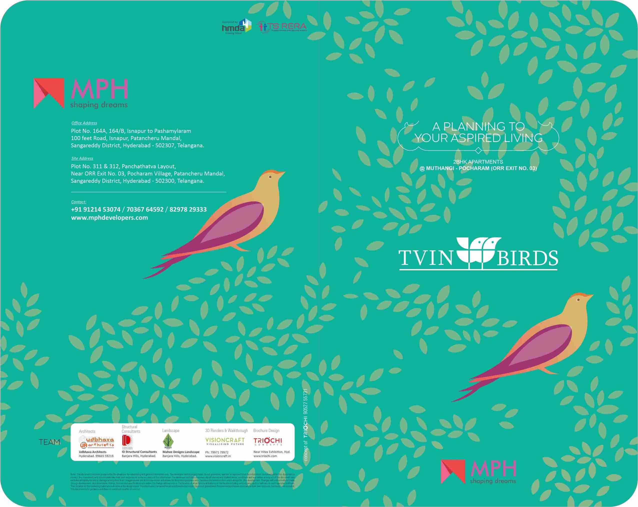 twin birds 2bhk & 3bhk flats at isnapur patancheru