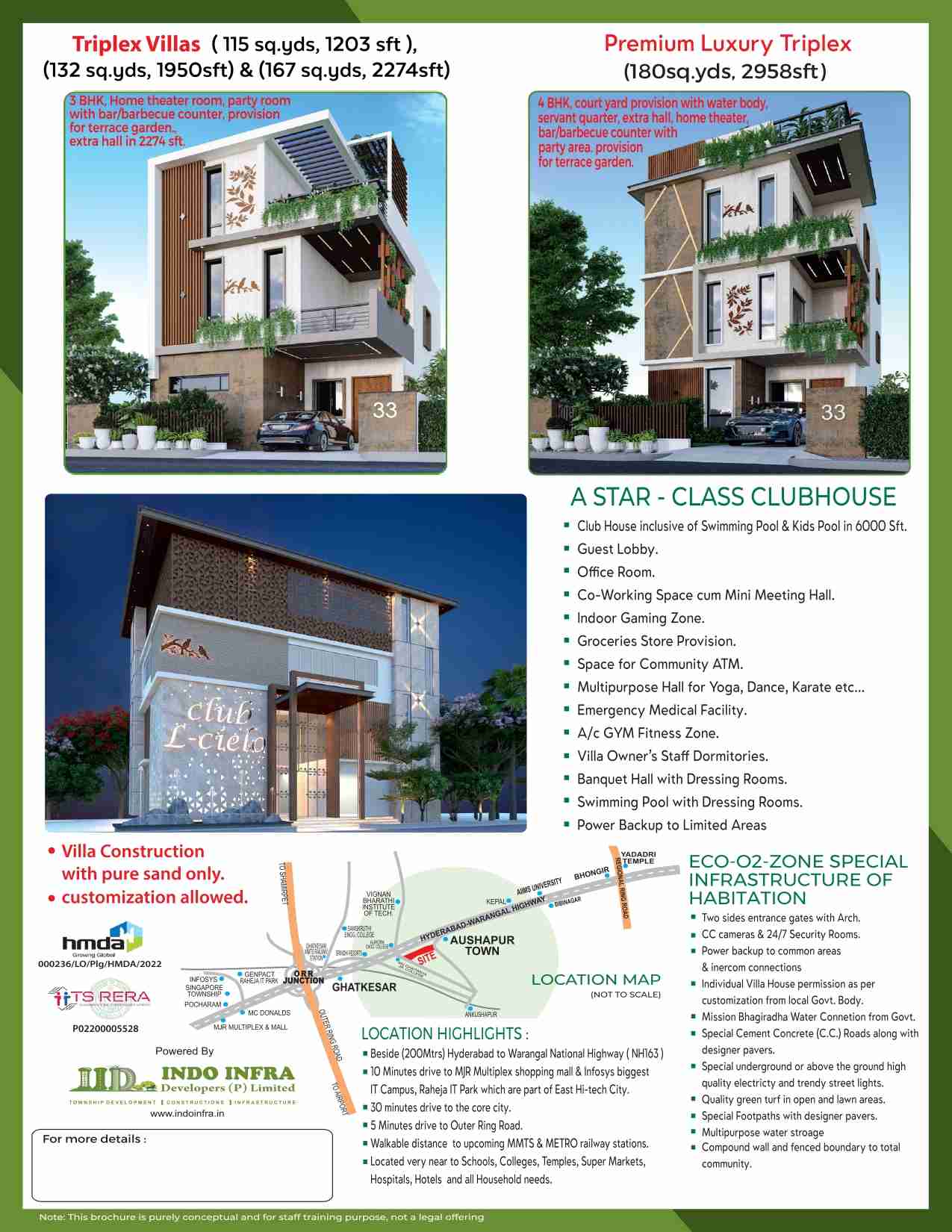 Duplex / Triplex Villas For Sale In Ghatkesar Hyderabad