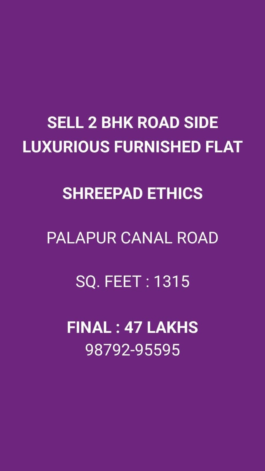 Luxurious Furnished 2BHK Flat in Shreepad Ethics, Palanpur Canal Rd, Palanpur, Surat, Gujarat 