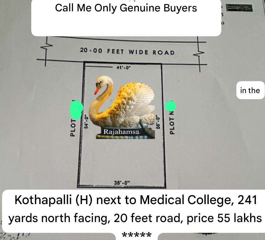 241 sq. yards open plot for sale in Kothapalli