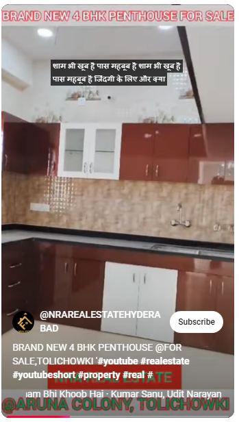 New Penthouse For Sale at Aruna Colony, Tolichowki, Hyderabad