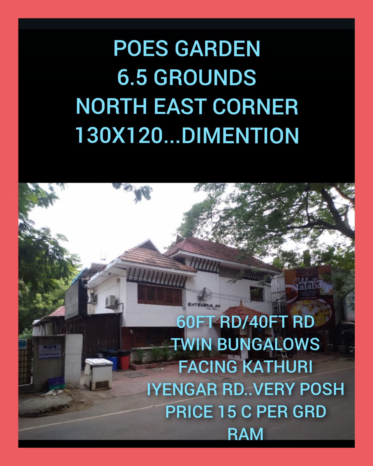 Twin Bungalows For Sale In Poes Garden chennai