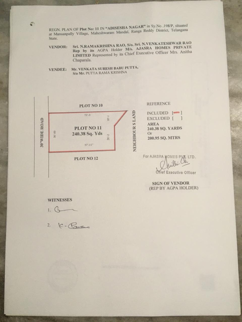 240 sq yds open land for sale in mansanpally near maheshwaram