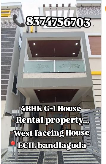 4bhk West facing G+1 house for sale in bandlaguda Hyderabad 