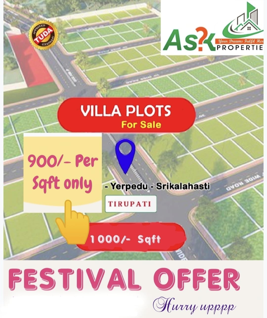 Villa Plots For Sale In Yerpedu Srikalahasti