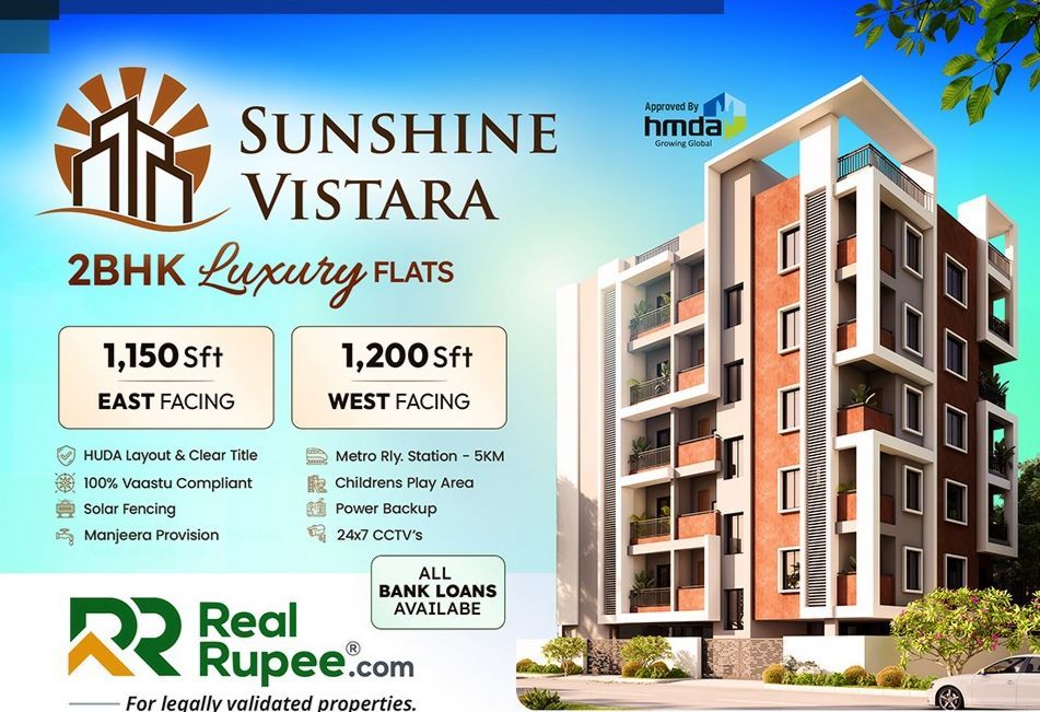 2BHK Luxury Flats For sale in Sunshine Vistara at Ameenpur