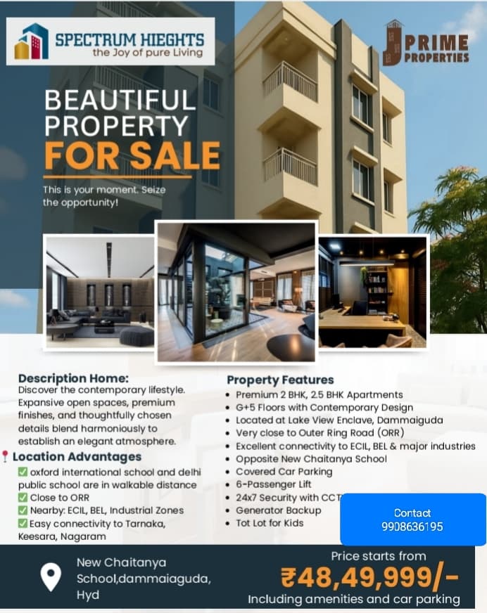 Apartment Flats For Sale In Dammaiguda Hyderabad