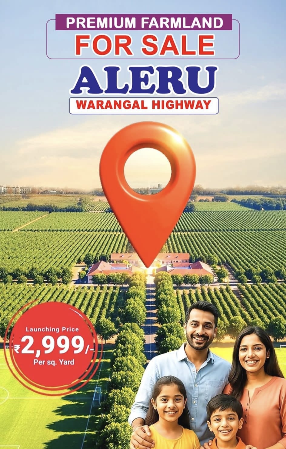 Premium Farm Land Plots For Sale At Aleru