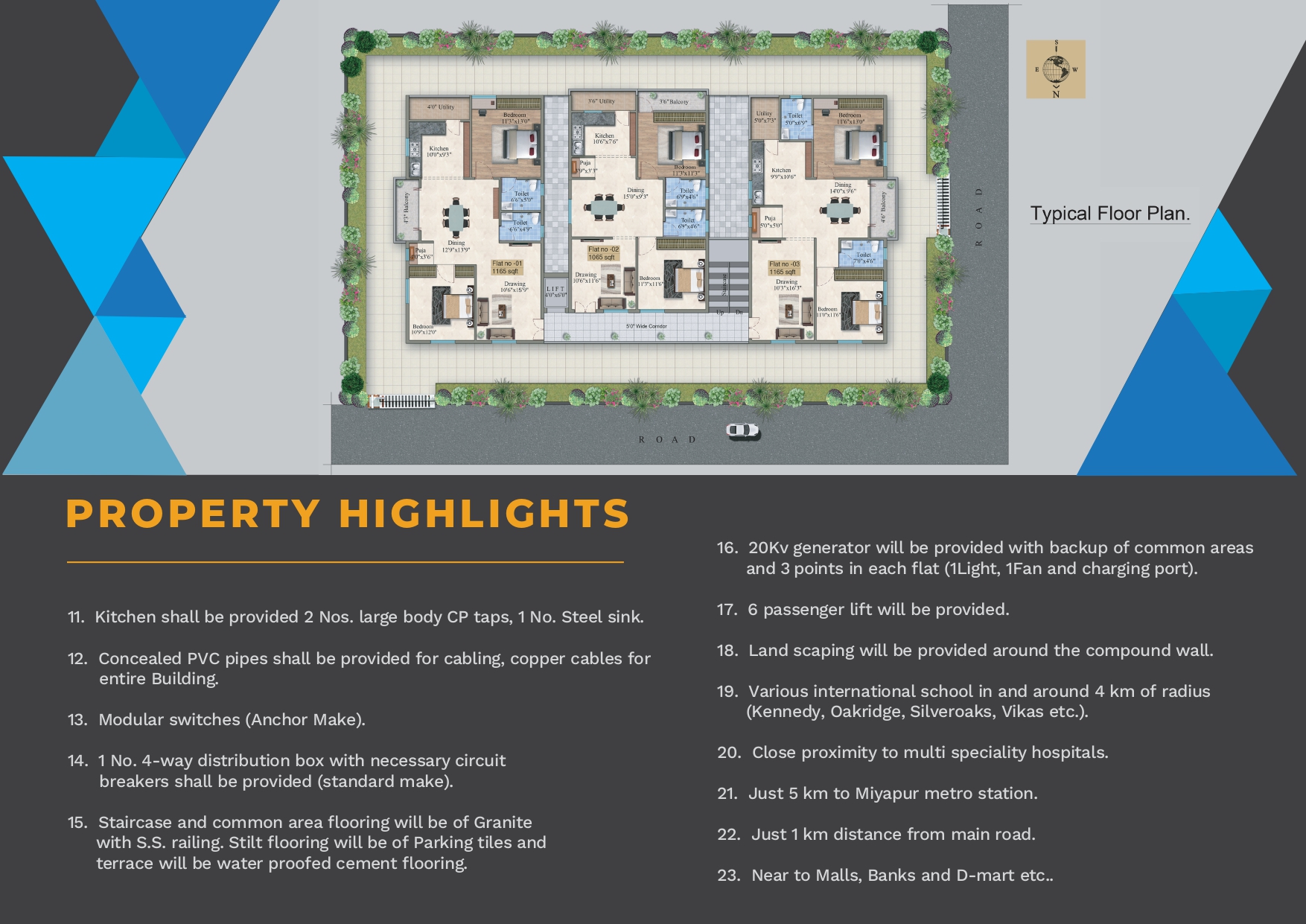 Premium Luxury Apartments at  Miyapur to Bachupally road