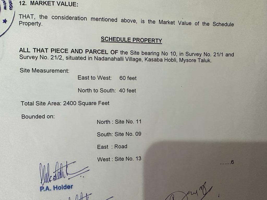 Open plot for sale in Green county  in Bannur main road