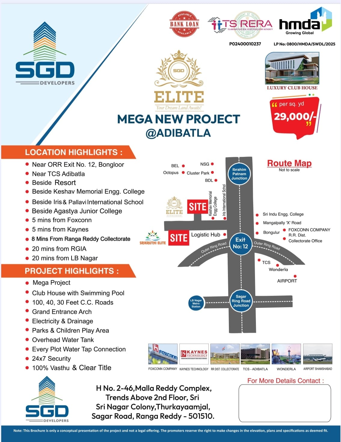 Open Plots For Sale At Adibatla